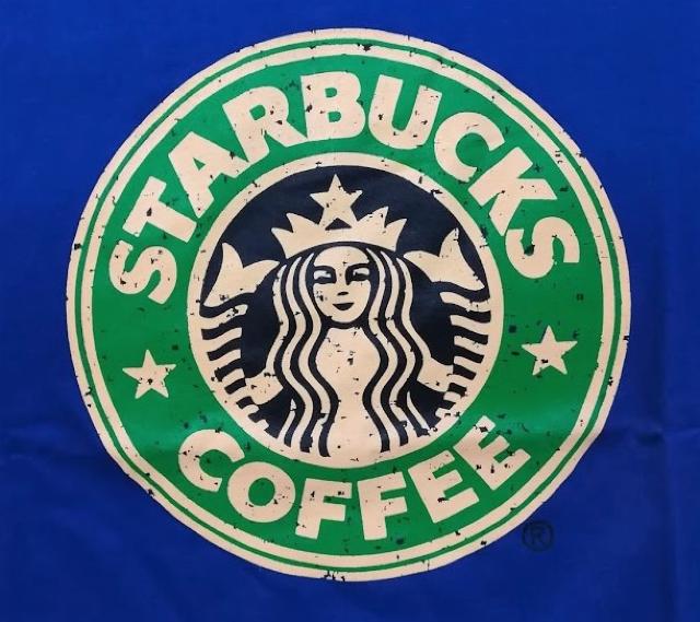 スターバックス★おもしろTシャツ★青★ブルー★XXL★ < 男性ファッション  スターバックス★おもしろTシャツ★青★ブルー★XXL★ < 男性ファッションの