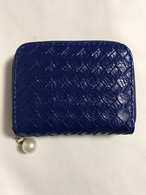 財布 ウォレット 網込み コンパクト パール 真珠 mini ミニ ブルー < 女性ファッション  財布 ウォレット 網込み コンパクト パール 真珠 mini ミニ ブルー  < 女性ファッションの