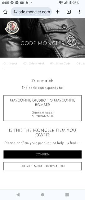 MONCLER ~ FRAGMENT GENIUS MAYCONNE  uh 