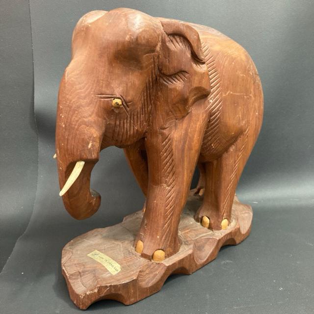 木彫り 象 タイ製 タイ土産 インテリア アジアン雑貨 置物 < ホビー  木彫り 象 タイ製 タイ土産 インテリア アジアン雑貨 置物  < ホビーの
