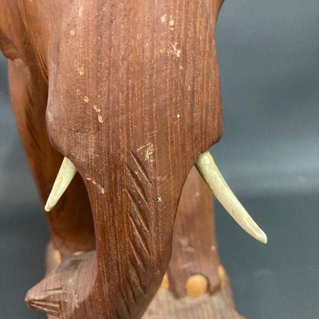 木彫り 象 タイ製 タイ土産 インテリア アジアン雑貨 置物 < ホビー  木彫り 象 タイ製 タイ土産 インテリア アジアン雑貨 置物 < ホビーの