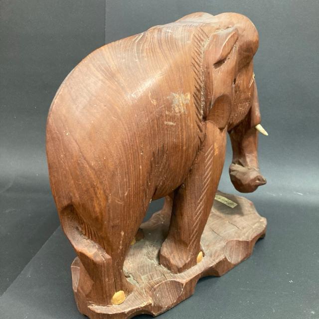 木彫り 象 タイ製 タイ土産 インテリア アジアン雑貨 置物 < ホビー  木彫り 象 タイ製 タイ土産 インテリア アジアン雑貨 置物 < ホビーの