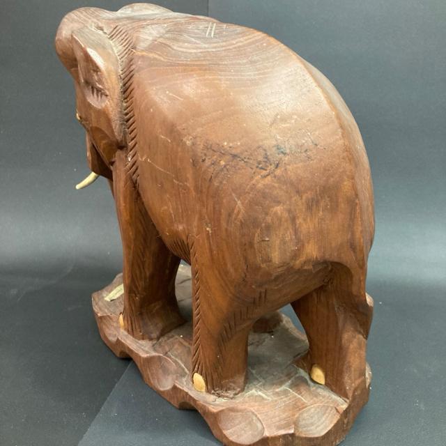木彫り 象 タイ製 タイ土産 インテリア アジアン雑貨 置物 < ホビー  木彫り 象 タイ製 タイ土産 インテリア アジアン雑貨 置物 < ホビーの
