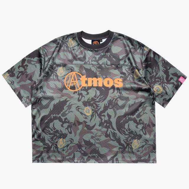 �V�i AGAINST LAB �A�Q�C���X�g���{ X ATMOS �A�g���X ���b�V�� T�V���c M CAMO MESH TEE  �� �u�����h�� 