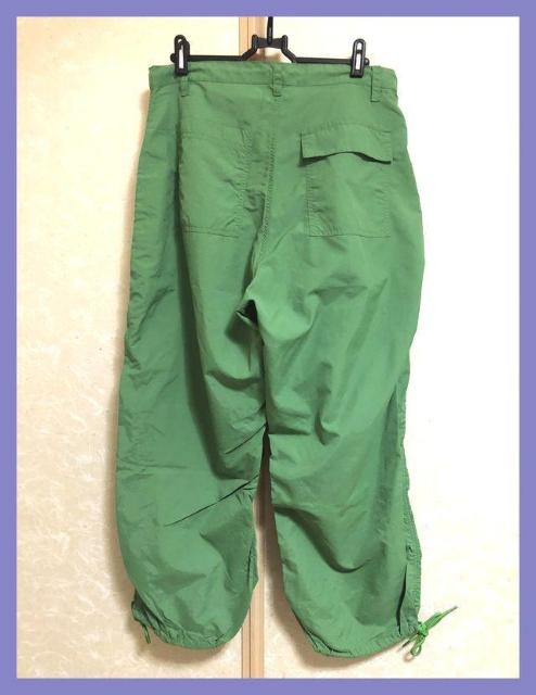 ☆BROKEN BASE☆超美品♪イージーワイドナイロンパラシュートパンツGN M☆ < 男性ファッション ☆BROKEN BASE☆超美品♪イージーワイドナイロンパラシュートパンツGN M☆ < 男性ファッションの