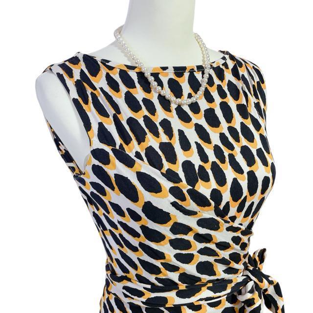 美品 ダイアンフォンファステンバーグ カシュクール風 総柄ワンピース   4207 < 女性ファッション  美品 ダイアンフォンファステンバーグ カシュクール風 総柄ワンピース   4207 < 女性ファッションの