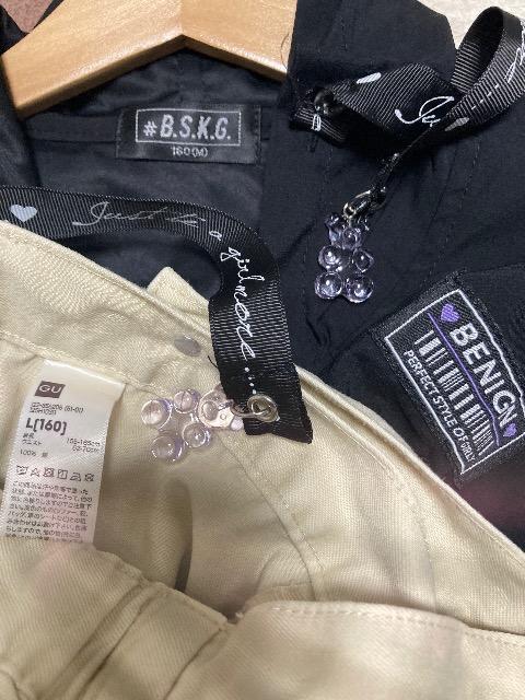 GUスカート風ショートパンツ/A.S.K.G熊のチャームが可愛い薄手ナイロンパーカー < ブランド  GUスカート風ショートパンツ/A.S.K.G熊のチャームが可愛い薄手ナイロンパーカー  < ブランドの