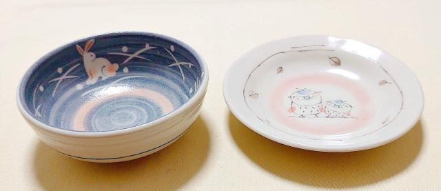 FUTADA猫大皿&necotori猫小鉢&三峰兔柄小鉢&くん窯フクロウ柄小皿 < インテリア/ライフ FUTADA猫大皿&necotori猫小鉢&三峰兔柄小鉢&くん窯フクロウ柄小皿 < インテリア/ライフの