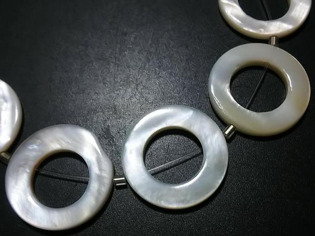 天然石★MOP ドーナツ オーバル 半連 < 女性アクセサリー/時計 天然石★MOP ドーナツ オーバル 半連 < 女性アクセサリー/時計の