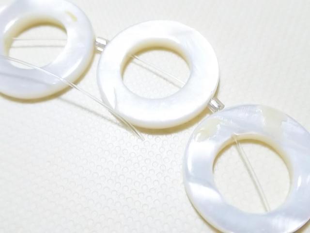 天然石★MOP ドーナツ オーバル 半連 < 女性アクセサリー/時計 天然石★MOP ドーナツ オーバル 半連 < 女性アクセサリー/時計の