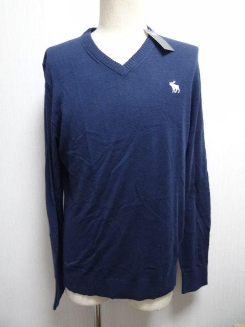 1803 アバクロ アイコンVネックセーター NAVY サイズL < ブランド  1803 アバクロ アイコンVネックセーター NAVY サイズL  < ブランドの