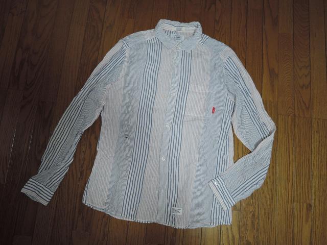 WTAPS ダブルタップス 薄手 マルチ ストライプシャツ M 長袖 < ブランド WTAPS ダブルタップス 薄手 マルチ ストライプシャツ M 長袖 < ブランドの