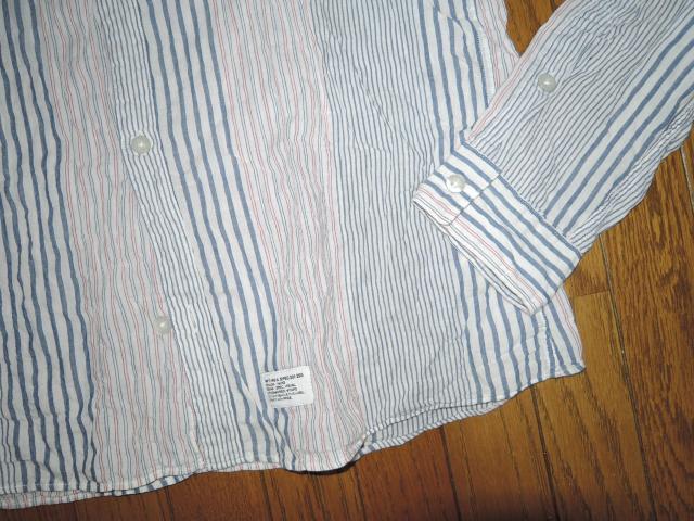 WTAPS ダブルタップス 薄手 マルチ ストライプシャツ M 長袖 < ブランド WTAPS ダブルタップス 薄手 マルチ ストライプシャツ M 長袖 < ブランドの