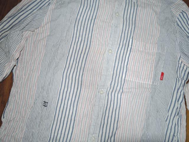 WTAPS ダブルタップス 薄手 マルチ ストライプシャツ M 長袖 < ブランド WTAPS ダブルタップス 薄手 マルチ ストライプシャツ M 長袖 < ブランドの