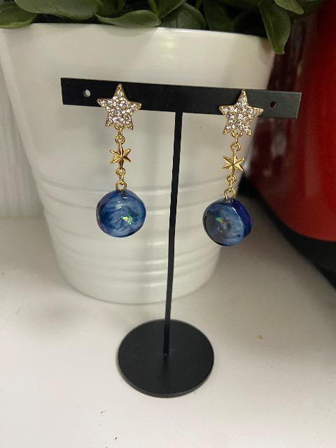 レジン スターピアス 紺  < 女性ファッション  レジン スターピアス 紺   < 女性ファッションの