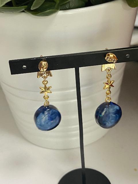 レジン スターピアス 紺  < 女性ファッション  レジン スターピアス 紺  < 女性ファッションの