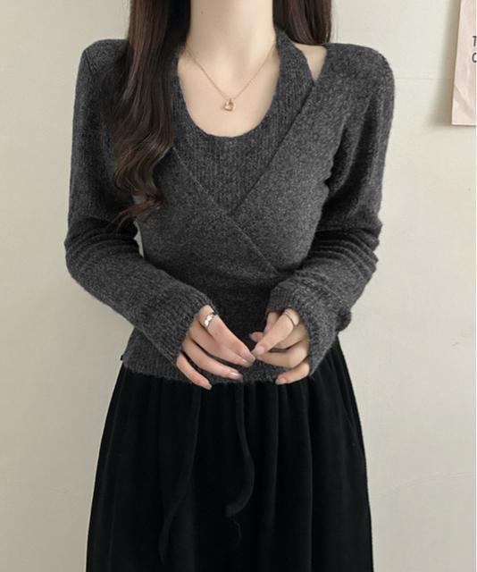 送料無料 新品 レイヤードニットトップス ホルターネック < 女性ファッション  送料無料 新品 レイヤードニットトップス ホルターネック < 女性ファッションの