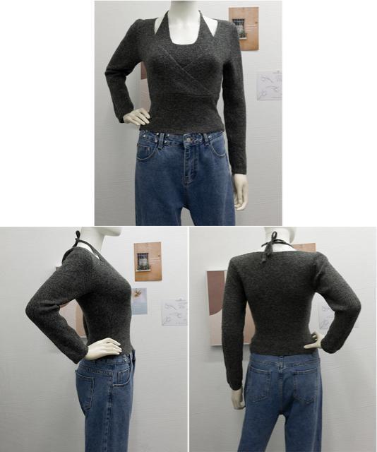 送料無料 新品 レイヤードニットトップス ホルターネック < 女性ファッション  送料無料 新品 レイヤードニットトップス ホルターネック < 女性ファッションの