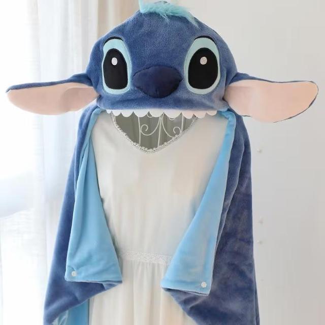 TDLTDSディズニースティッチフード付き着ぐるみショールブランケット暖かい < 女性ファッション TDLTDSディズニースティッチフード付き着ぐるみショールブランケット暖かい < 女性ファッションの