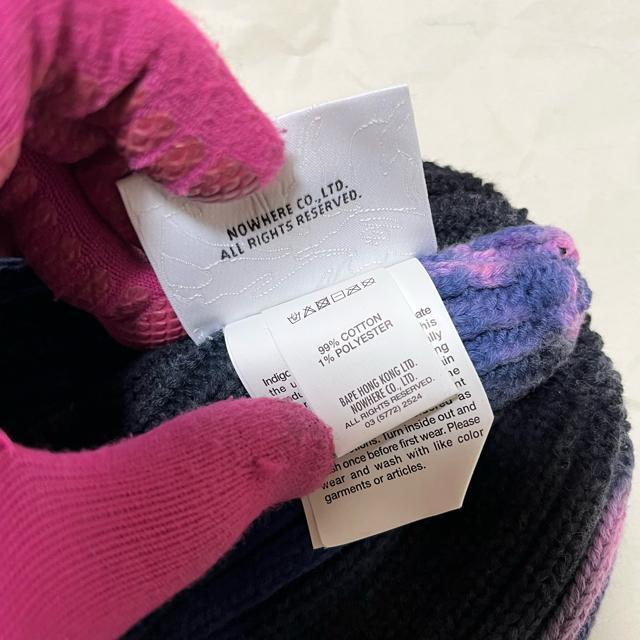 Aape BY A BATHING APE ニット帽 ビーニー グラデーション < ブランド Aape BY A BATHING APE ニット帽 ビーニー グラデーション < ブランドの