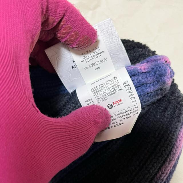 Aape BY A BATHING APE ニット帽 ビーニー グラデーション < ブランド Aape BY A BATHING APE ニット帽 ビーニー グラデーション < ブランドの