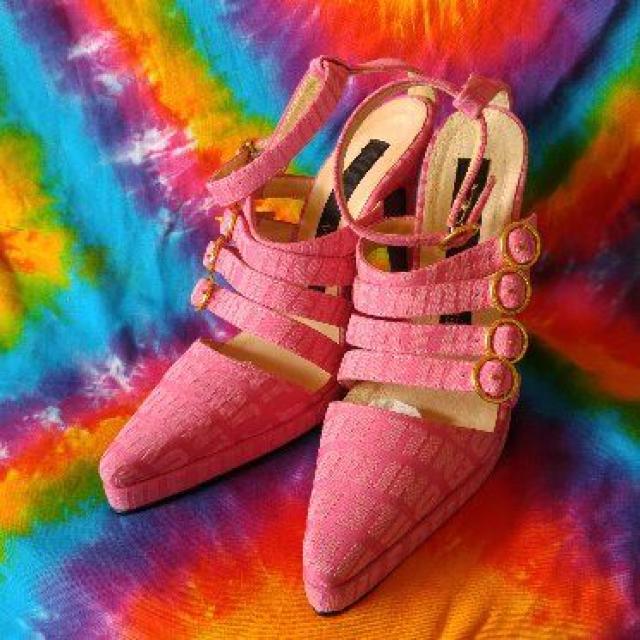 JD□ERMOSA■ジャガード柄グラディエーターパンプス□ハイヒール < 女性ファッション  JD□ERMOSA■ジャガード柄グラディエーターパンプス□ハイヒール < 女性ファッションの