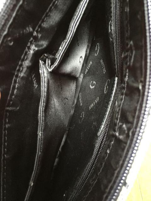 かっちりモノトーンバック キャンバス地×レザー < 女性ファッション  かっちりモノトーンバック キャンバス地×レザー < 女性ファッションの