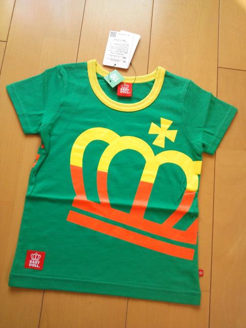 新品ビッグ斜め王冠Tシャツ110緑ベビドBABYDOLLベビードール < ブランド 新品ビッグ斜め王冠Tシャツ110緑ベビドBABYDOLLベビードール < ブランドの