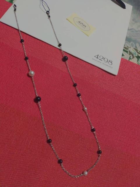 4298SHIZUKA KOMURO/コムロシズカ/ネックレス風メガネアクセサリー/シルバー&パール系/A < 女性アクセサリー/時計 4298SHIZUKA KOMURO/コムロシズカ/ネックレス風メガネアクセサリー/シルバー&パール系/A < 女性アクセサリー/時計の