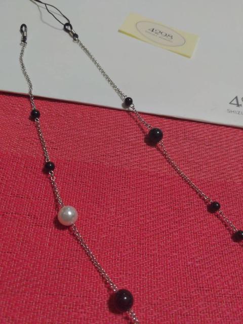 4298SHIZUKA KOMURO/コムロシズカ/ネックレス風メガネアクセサリー/シルバー&パール系/A < 女性アクセサリー/時計 4298SHIZUKA KOMURO/コムロシズカ/ネックレス風メガネアクセサリー/シルバー&パール系/A < 女性アクセサリー/時計の