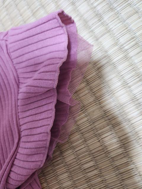 美品 ピンク 袖チュールフリル キャミソール サイズ→M < 女性ファッション  美品 ピンク 袖チュールフリル キャミソール サイズ→M < 女性ファッションの