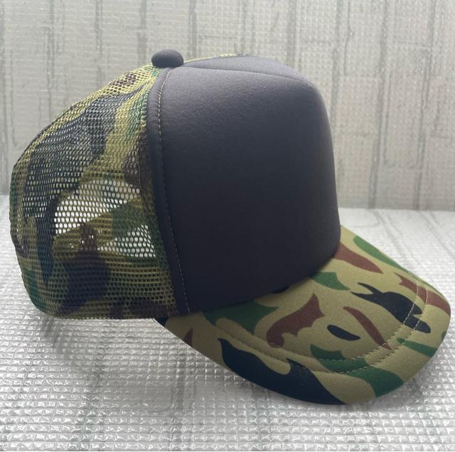 新品 迷彩アメリカン キャップ ハーフメッシュ フリーサイズ カモフラージュ ブラック/グリーンカモ アメカジ ヴィンテージ < 男性ファッション  新品 迷彩アメリカン キャップ ハーフメッシュ フリーサイズ カモフラージュ ブラック/グリーンカモ アメカジ ヴィンテージ < 男性ファッションの