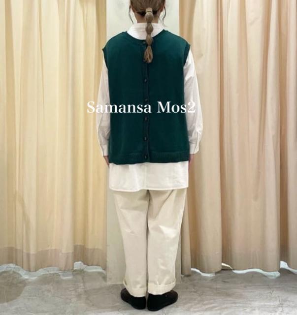 新品 Samansa Mos2★ 2WAYコットンベスト < 女性ファッション  新品 Samansa Mos2★ 2WAYコットンベスト < 女性ファッションの
