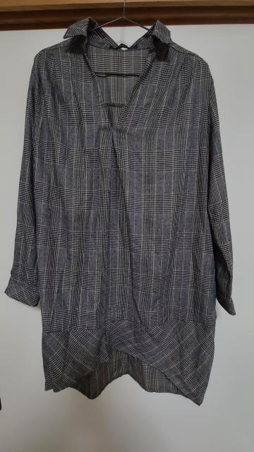 新品未使用 タータンチェック柄スキッパーシャツ < 女性ファッション  新品未使用 タータンチェック柄スキッパーシャツ  < 女性ファッションの