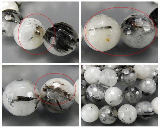 レア品大玉ブラックルチルクォーツ約12mm玉128面カットブレスレット < 男性アクセサリー/時計  レア品大玉ブラックルチルクォーツ約12mm玉128面カットブレスレット < 男性アクセサリー/時計の