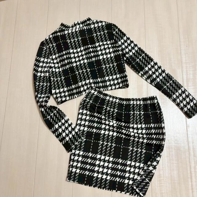 ◆SHEIN/シーイン◆千鳥柄セットアップ★11-12Y*1回着用のみ♪ < 女性ファッション  ◆SHEIN/シーイン◆千鳥柄セットアップ★11-12Y*1回着用のみ♪ < 女性ファッションの