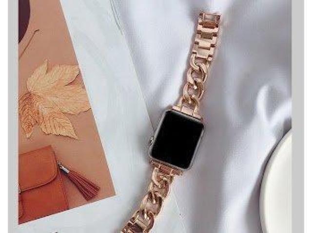 Apple Watch アップル ウォッチ チェーン ブレスレット バンド 42/44/45mm ローズゴールド < 女性アクセサリー/時計 Apple Watch アップル ウォッチ チェーン ブレスレット バンド 42/44/45mm ローズゴールド < 女性アクセサリー/時計の