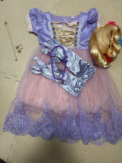 ドレス パープル キッズドレス 子供服 発表会 なりきり ワンピース ラプンツェル フルセット < キッズ/ベビー ドレス パープル キッズドレス 子供服 発表会 なりきり ワンピース ラプンツェル フルセット < キッズ/ベビーの