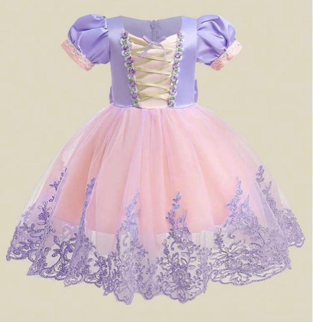 ドレス パープル キッズドレス 子供服 発表会 なりきり ワンピース ラプンツェル フルセット < キッズ/ベビー ドレス パープル キッズドレス 子供服 発表会 なりきり ワンピース ラプンツェル フルセット < キッズ/ベビーの
