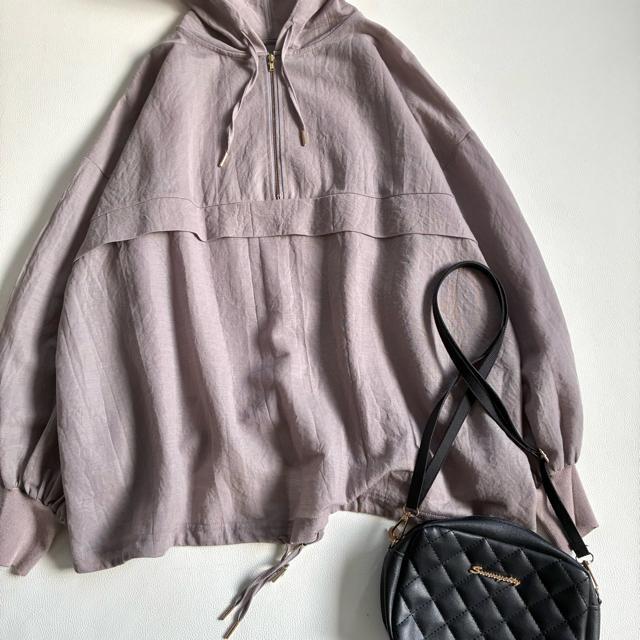 ◆DOU DOU◆大きいサイズ感◆シアーアノラックシャツ◆ブラウス◆ブラウン◆F < 女性ファッション ◆DOU DOU◆大きいサイズ感◆シアーアノラックシャツ◆ブラウス◆ブラウン◆F < 女性ファッションの