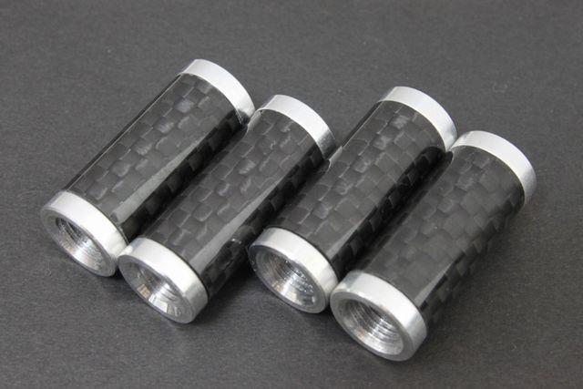 ★高級感抜群★カーボンエアバルブロング シルバー/ブラック < 自動車/バイク ★高級感抜群★カーボンエアバルブロング シルバー/ブラック < 自動車/バイク