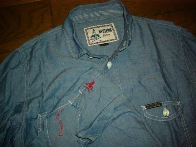 ヒステリックグラマー薄手シャンブレーシャツMデニム美中古 < ブランド  ヒステリックグラマー薄手シャンブレーシャツMデニム美中古 < ブランドの