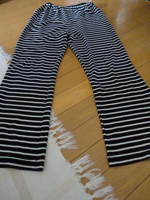 【難あり】 ボーダーパンツ ルーム着に < 女性ファッション  【難あり】 ボーダーパンツ ルーム着に < 女性ファッションの