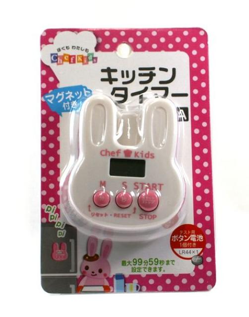 シェフキッズ キッチンタイマー ホワイト うさぎ 可愛い クッキング 勉強 白 磁石 タイム 時間 冷蔵庫 < インテリア/ライフ  シェフキッズ キッチンタイマー ホワイト うさぎ 可愛い クッキング 勉強 白 磁石 タイム 時間 冷蔵庫  < インテリア/ライフの
