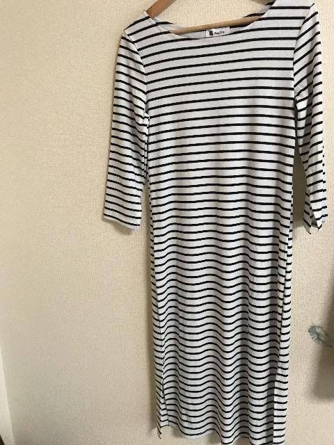 新品.未使用.薄手,ボーダーロングワンピース < 女性ファッション  新品.未使用.薄手,ボーダーロングワンピース < 女性ファッションの