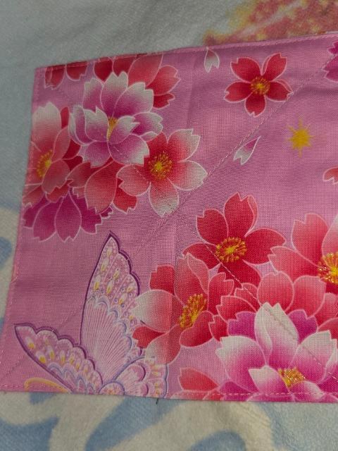 ★新品ピンク×桜蝶ラメ入柄コースター2枚セット < キッズ/ベビー  ★新品ピンク×桜蝶ラメ入柄コースター2枚セット < キッズ/ベビーの