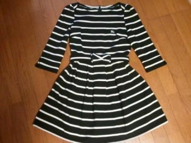 BURBERRY BLUE LABEL★リボンベルト付きボーダー柄ワンピース < ブランド  BURBERRY BLUE LABEL★リボンベルト付きボーダー柄ワンピース < ブランドの