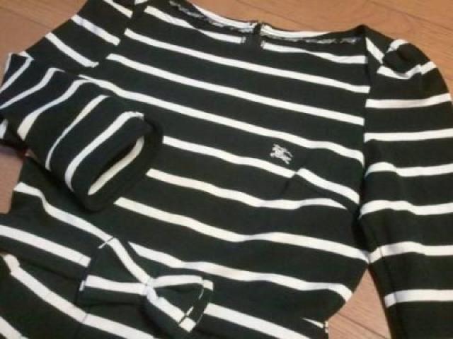 BURBERRY BLUE LABEL★リボンベルト付きボーダー柄ワンピース < ブランド  BURBERRY BLUE LABEL★リボンベルト付きボーダー柄ワンピース < ブランドの