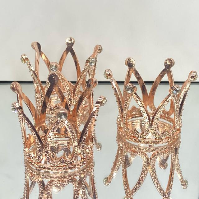 《台座》3点セット クラウン台座 ピンクゴールド < インテリア/ライフ  《台座》3点セット クラウン台座 ピンクゴールド  < インテリア/ライフの