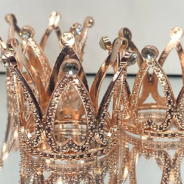 《台座》3点セット クラウン台座 ピンクゴールド < インテリア/ライフ  《台座》3点セット クラウン台座 ピンクゴールド < インテリア/ライフの